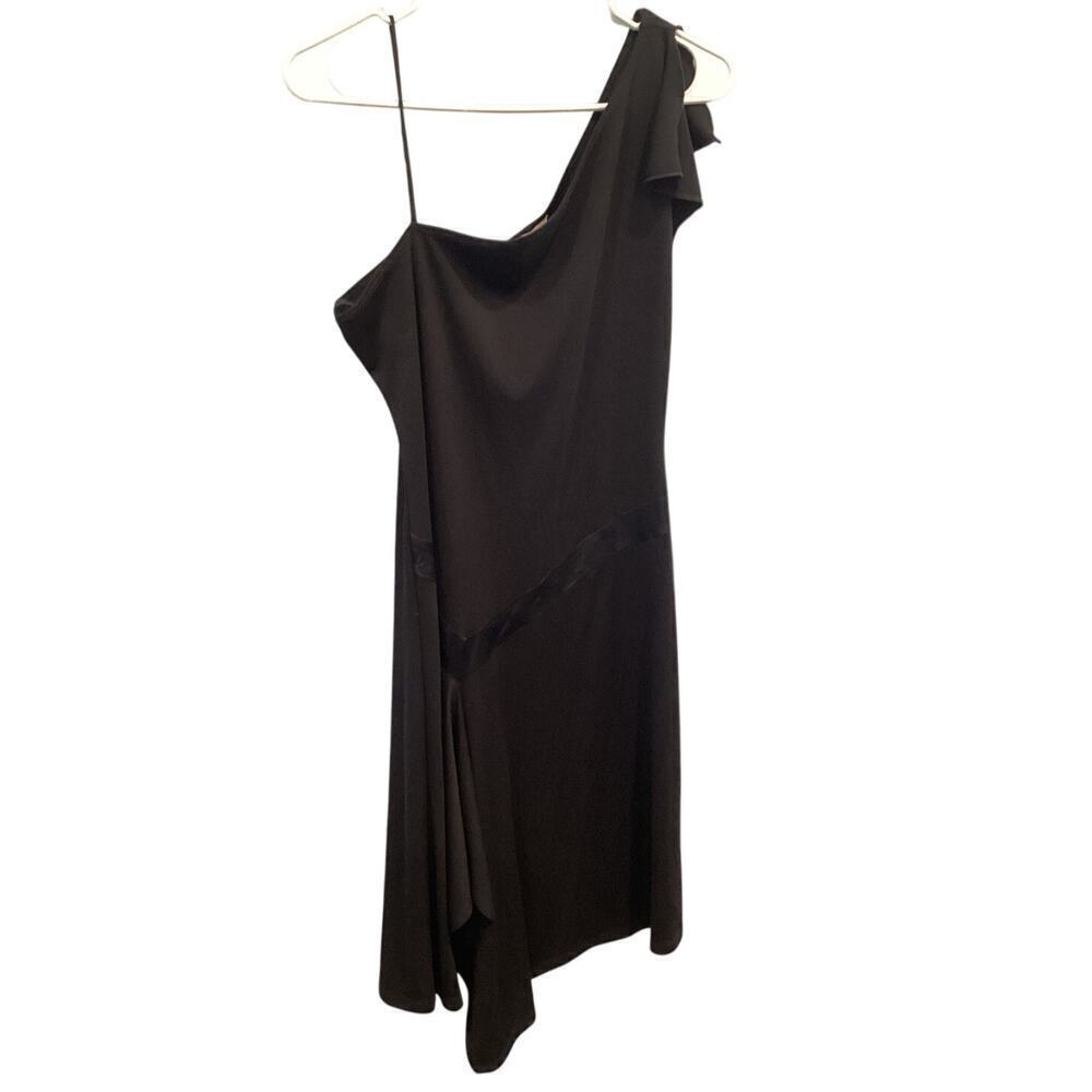 Vtg Womens Slip Dress Size Small Black Hanky Hem Witchy Whimsigoth Y2K HOCO PROM